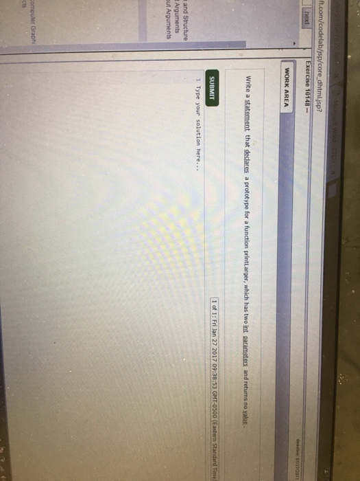  Write a statement that declares a prototype for a function print