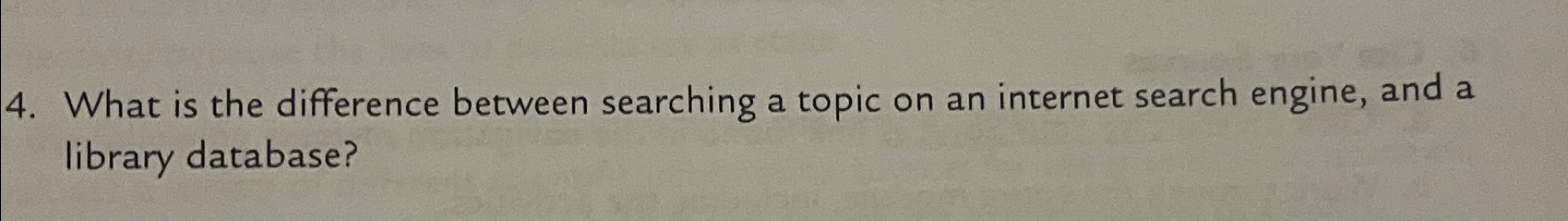  What is the difference between searching a topic on an internet