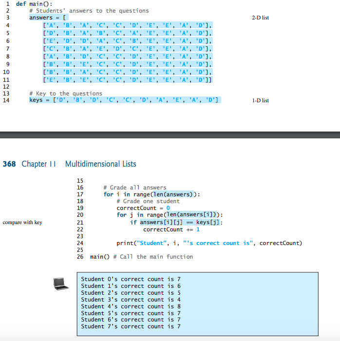 IN PYTHON (Sort students by grades) Rewrite Listing 11.2 which is below,