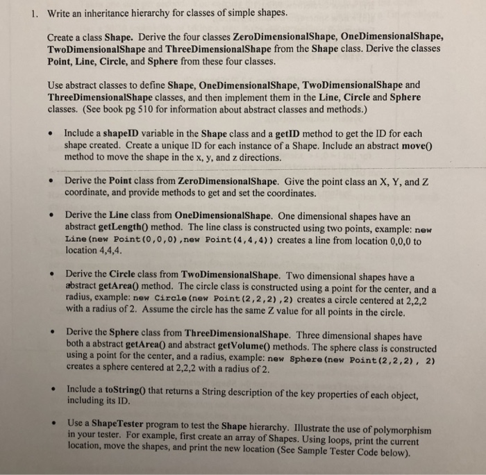  Please use Java programming and do exactly what the question is