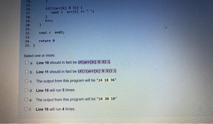 values in an array that are divisible by one number, but not