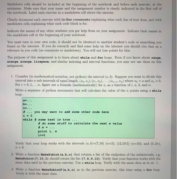  Python code for #1,2,&3 please. Markdown cells should be included at