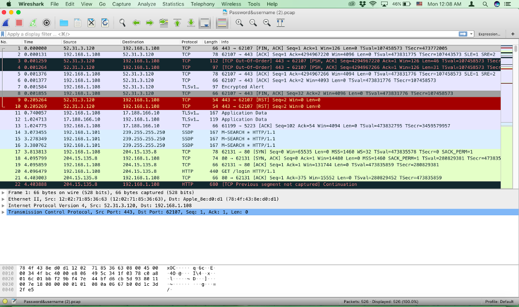 Wireshark is a network packet analyzer. A network packet analyzer captures network