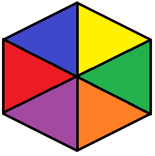 JAVA You are given seven hexagon tiles. Each tile has 6 colored