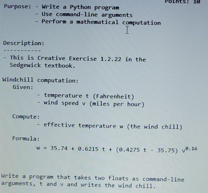  please this is python exercise and use only python dont use