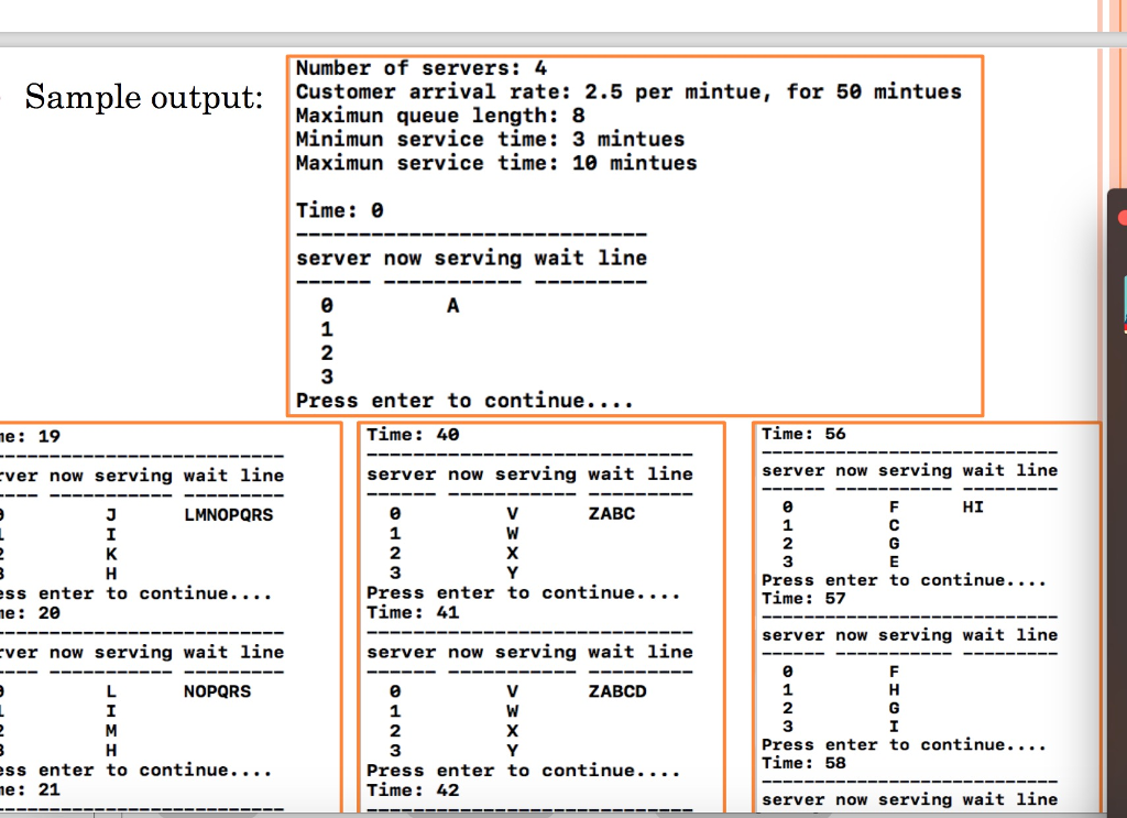 a defaulted parameter Queue(const Queue&); // copy constructor Queue Queue& operator=(const Queue&);