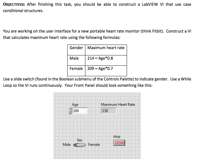 LABVIEW OBJECTIVES: After finishing this task, you should be able to