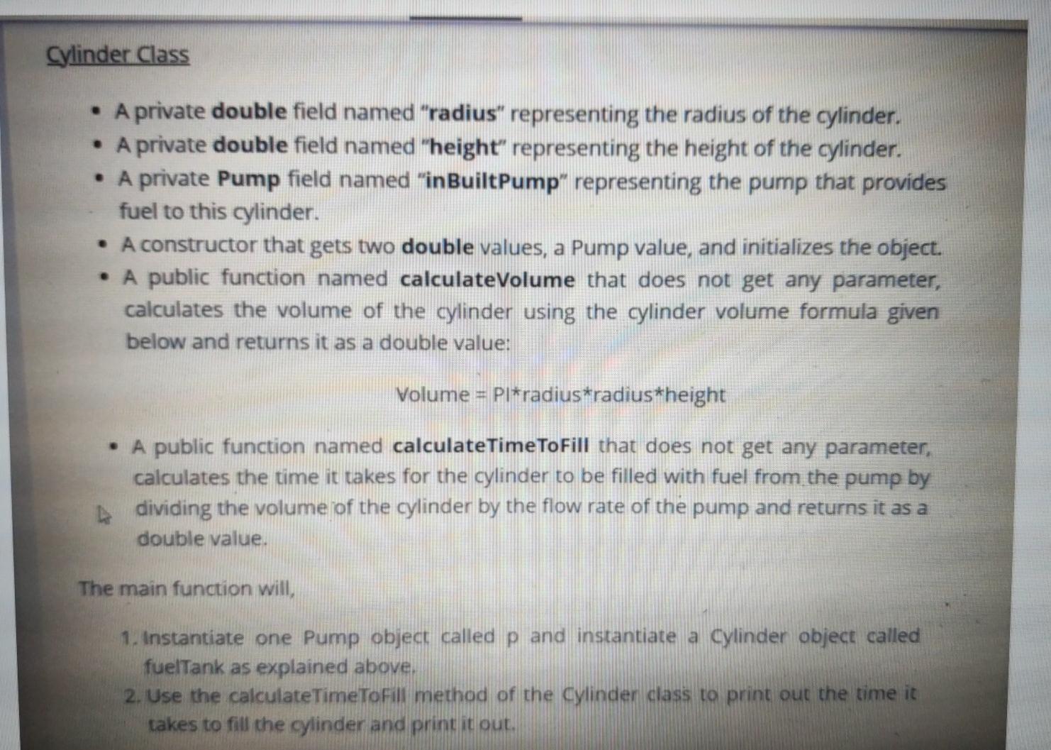 below. Then, write a main function that reads the flowSpeed and area
