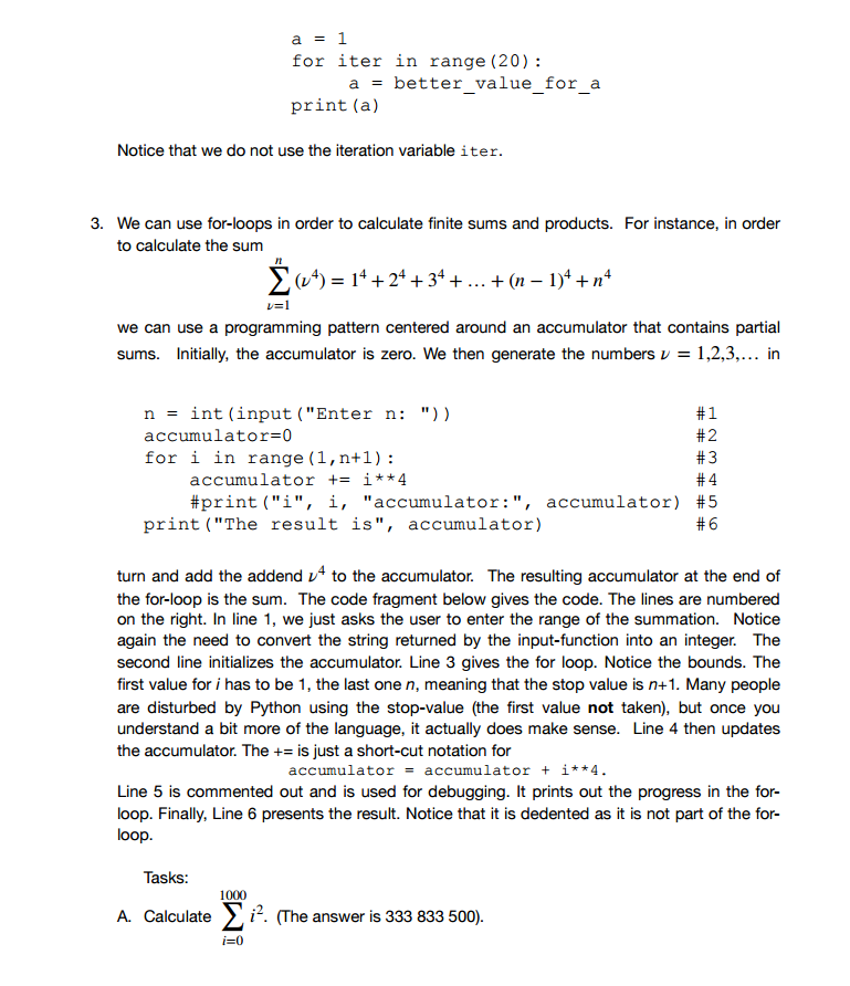 Third Week Laboratory: Conditional Statements and For Loops 1. A program that