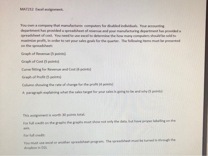  How do I graph this on my excel assignment? Im so