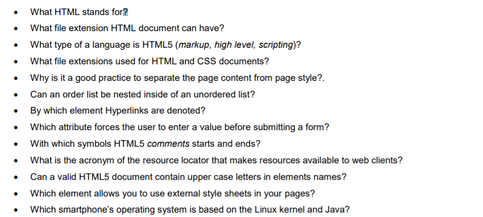 ### Web Engineering and Development: . . What HTML stands for? What