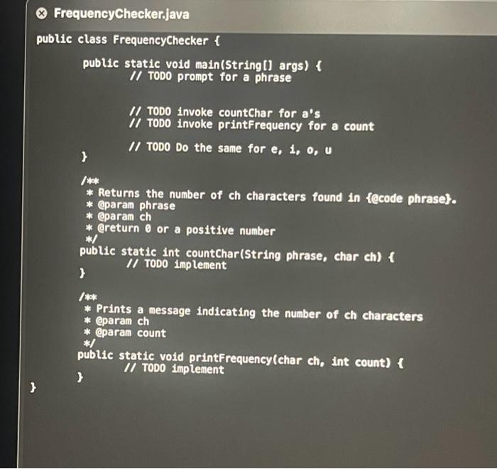 and print a message indicating the count for each vowel. Use the