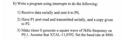  introduction to microprocessors assembly language b) Write a program using interrupts
