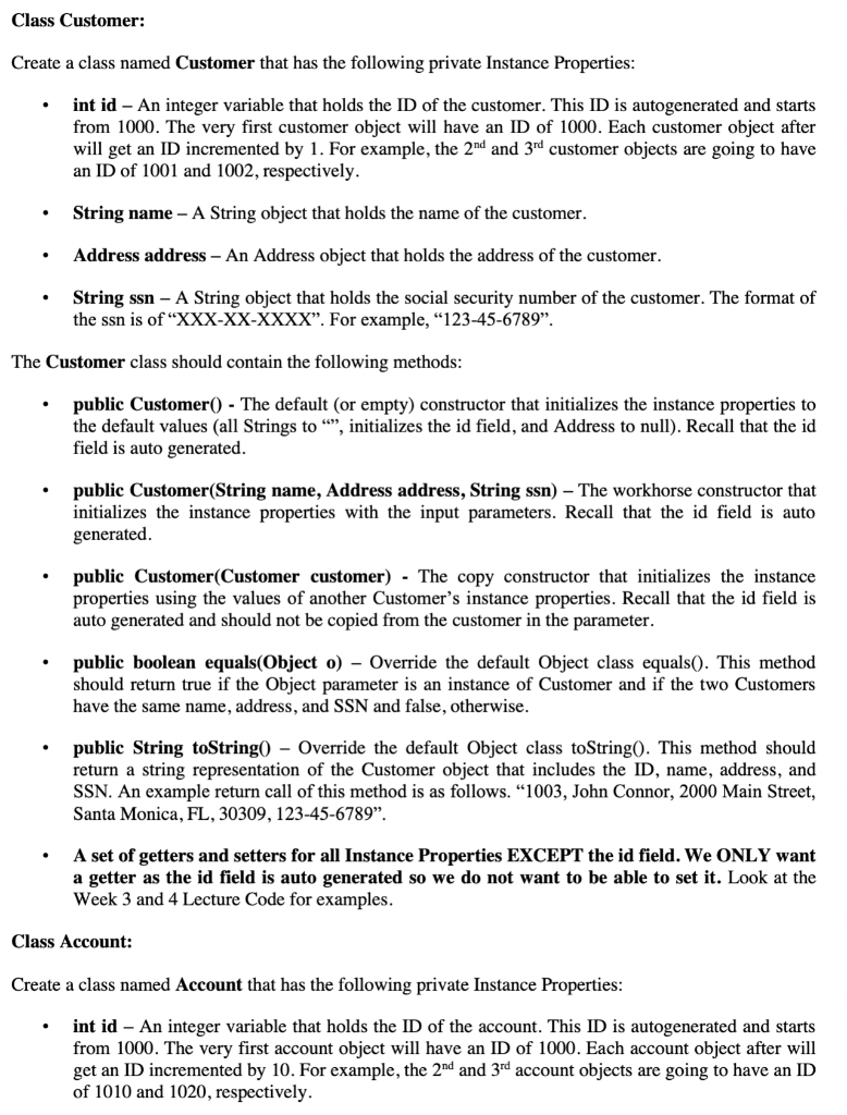 making abilities. Specifically, we will create multiple classes, use files to store