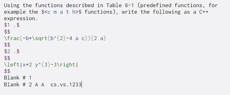 Using the functions described in Table 6-1 (predefined functions, for example
