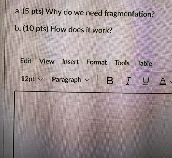 View Insert Format Tools Table 12pt v Paragraph | BI U I