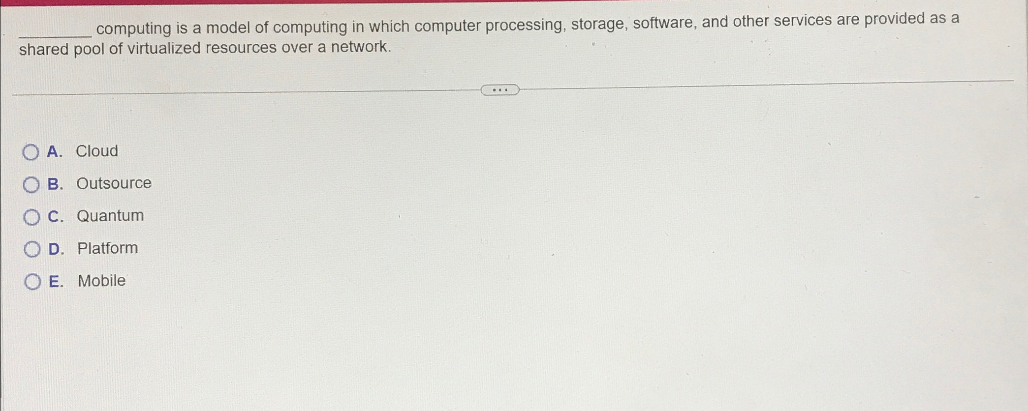  computing is a model of computing in which computer processing, storage,