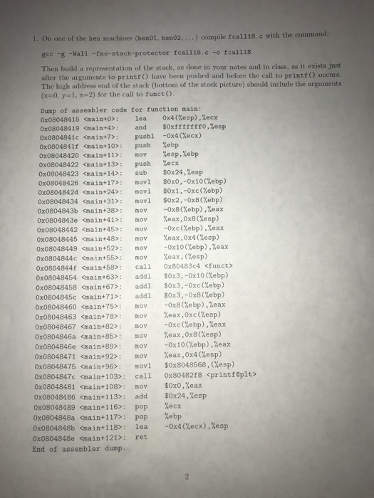 following asslebler programs. Incructions and details are below. Cs 3433 - Principles