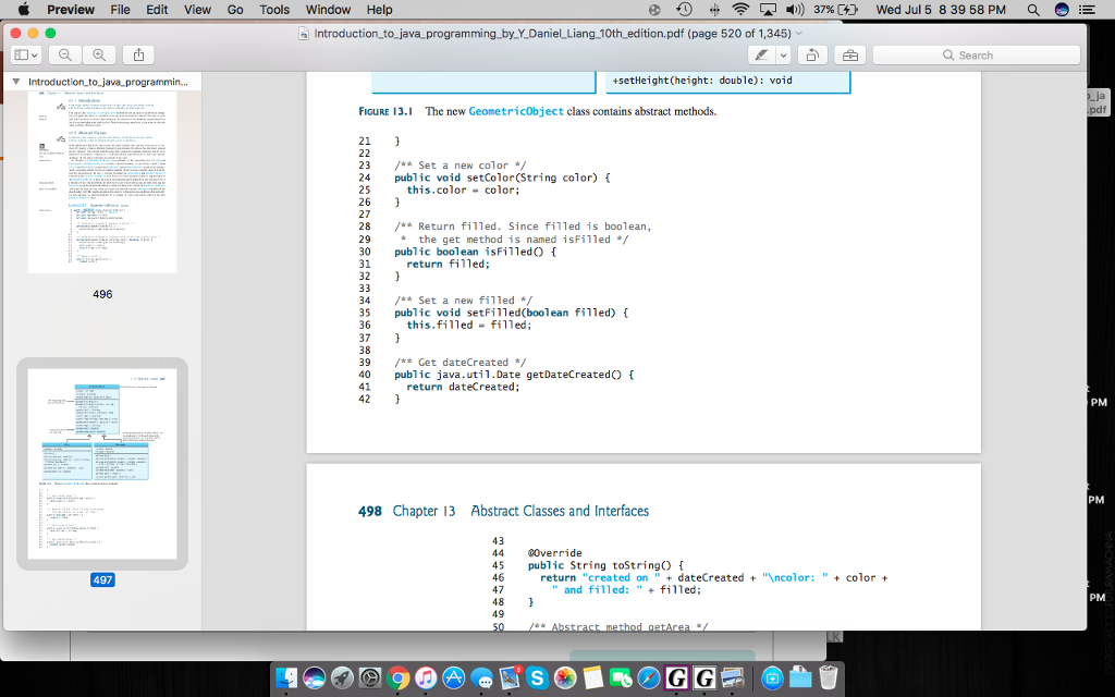 new Triangle class that extends the abstract GeometicObject class. Draw the UML