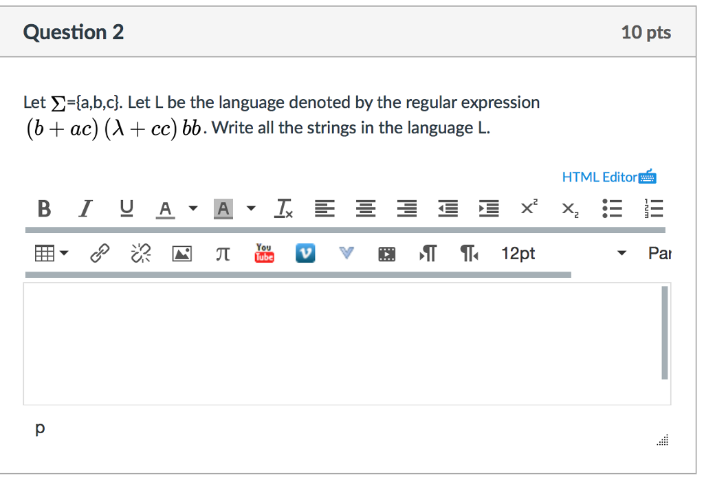  Let sigma = {a, b, c}. Let L be the language