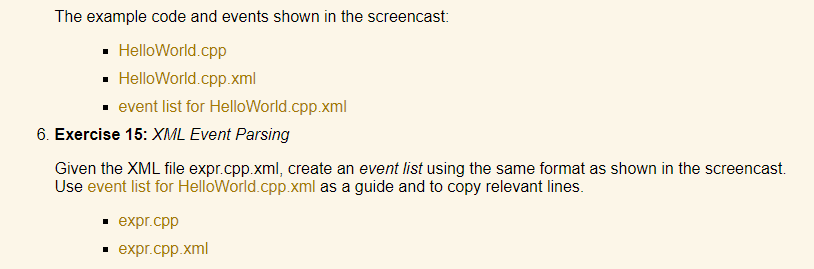 Question: Confused on how to do the task below.(c++) ******************************************************************************************************************** Event list