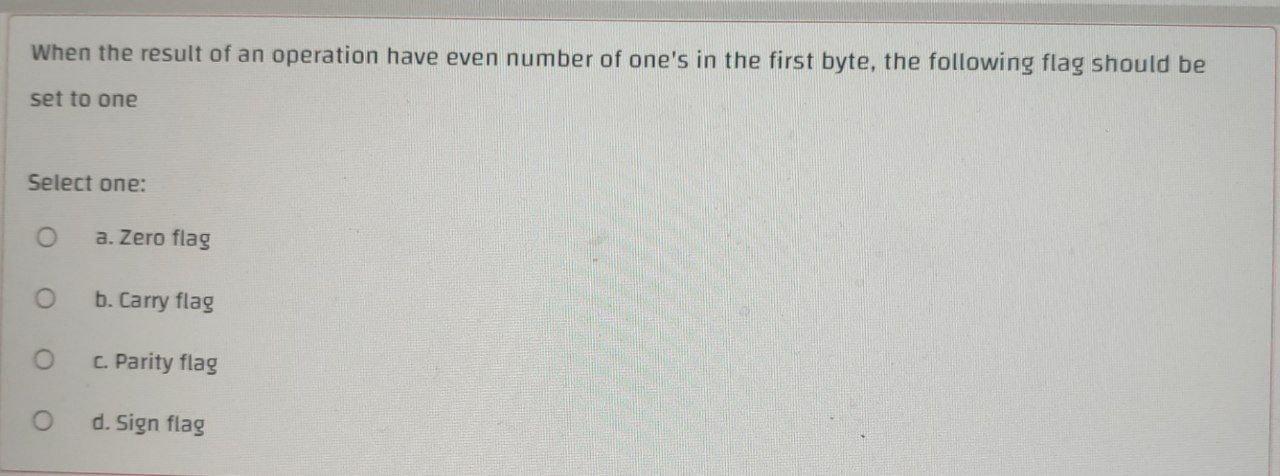 I need the answer as soon as possible When the result of