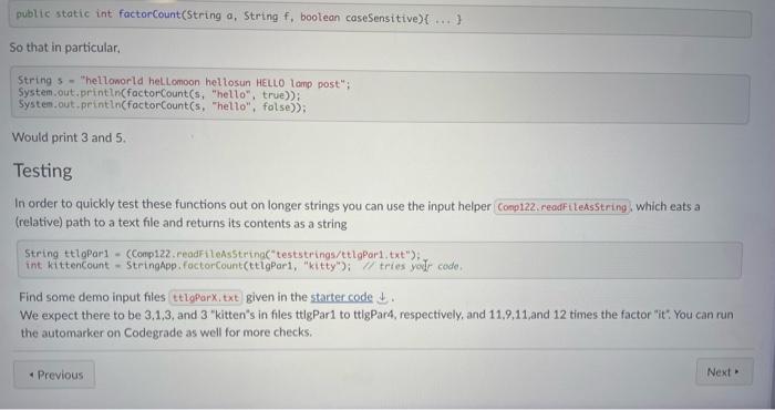 finding its length, searching for a substring or a character, or performing