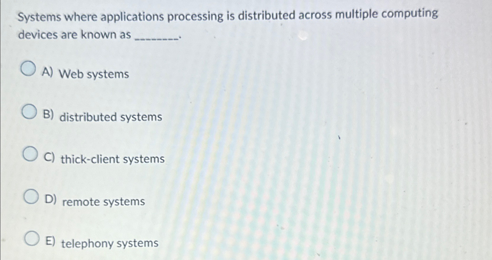  Systems where applications processing is distributed across multiple computing devices are