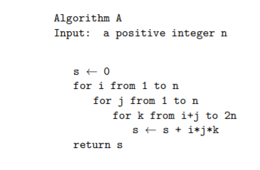  Analyze the running time of this algorithm using O, and .