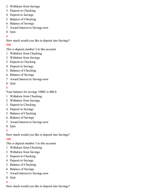 a savings account. The account types have some specific rules: Checking Accounts: