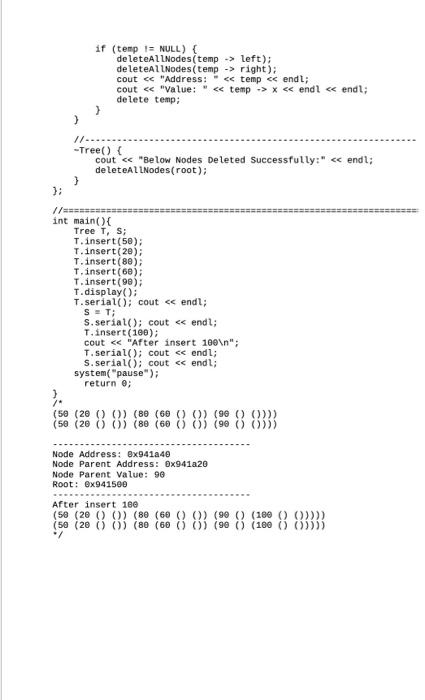 ptr = new Node(x); cout >) if (temp -> left == NULL)