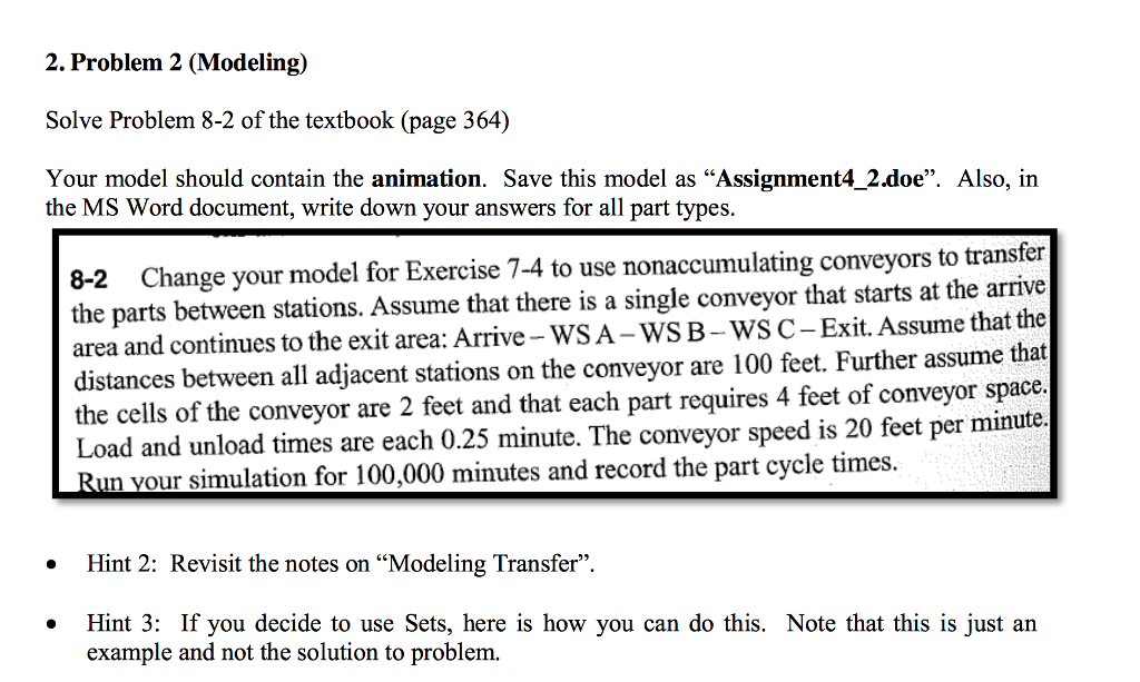  2. Problem 2 (Modeling) Solve Problem 8-2 of the textbook (page