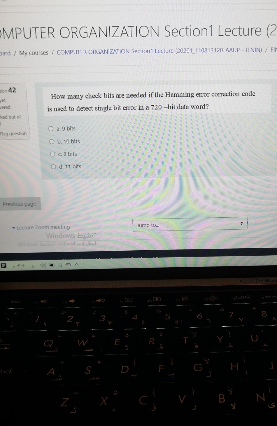 MPUTER ORGANIZATION Section1 Lecture (2 Dard / My courses / COMPUTER