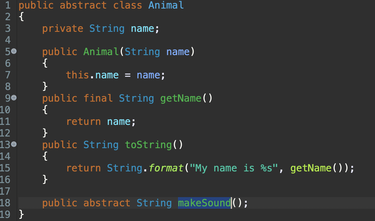Cat class so that the AnimalTest displays the following output: My name