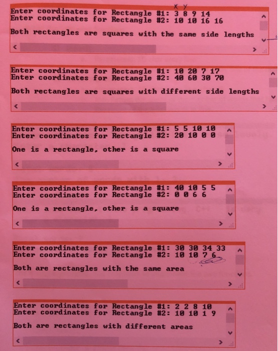 int 1D array Rect1, and int 1D array Rect2. Th two points
