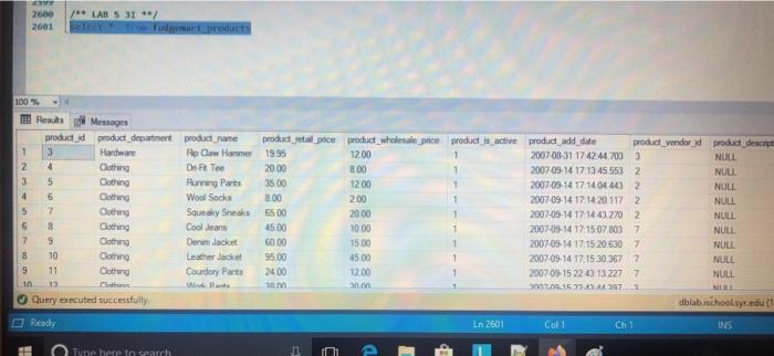 Fudgemart_products this is the fudgemart product table 3.1) How many Fudgemart products