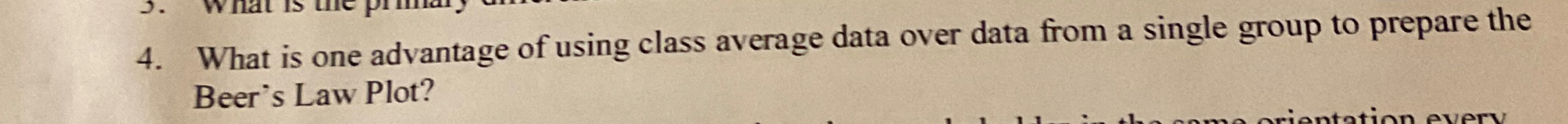 What is one advantage of using class average data over data