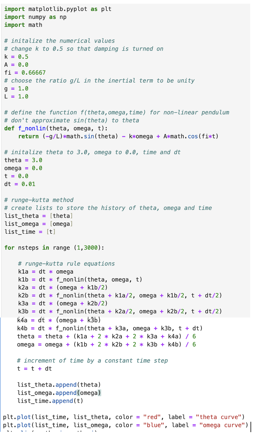  Use the script for the nonlinear pendulum and change the value