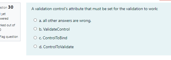 declare application variables O d. all other answers are wrong Westion 28