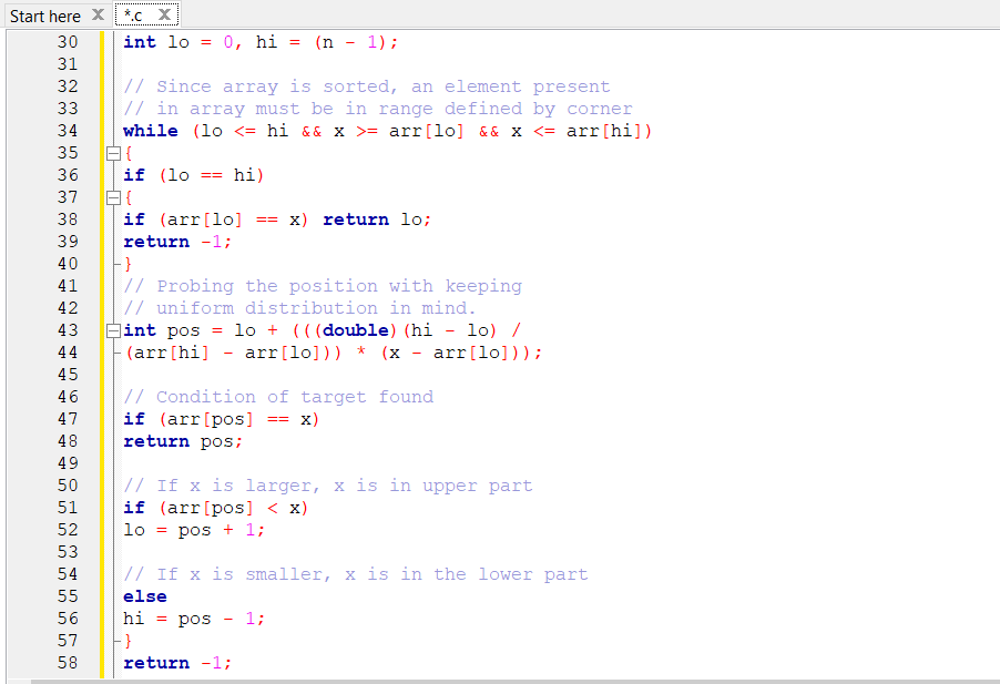 The code for these algorithms .Each function must be accompanied by comments.*