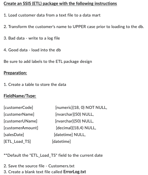 For my business intelligence data class Default the "ETL_Load_TS" field to the
