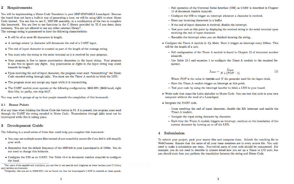 of this homework, you will be implementing a simple Morse Code Translator
