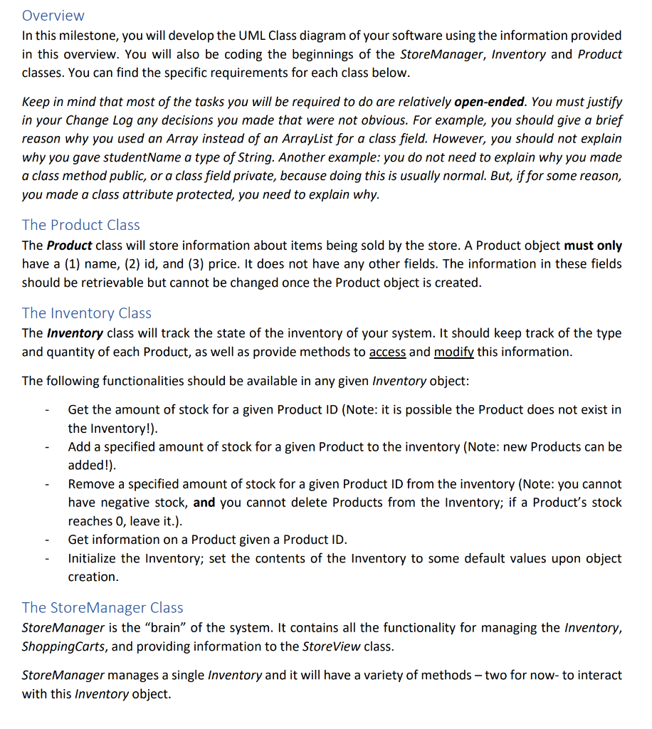 project will allow you to get practice developing a complete Java application.