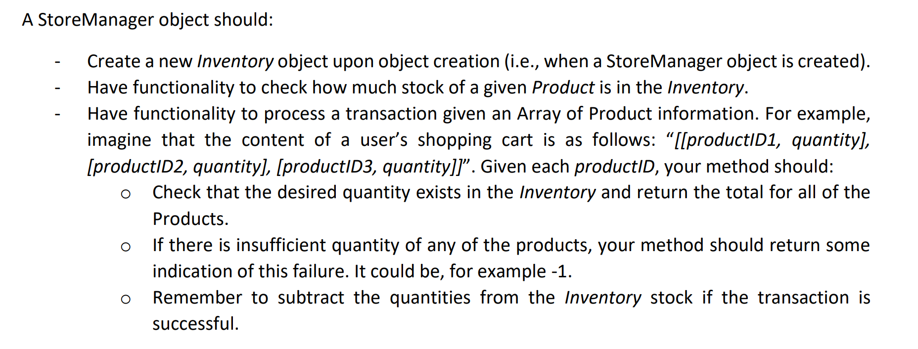You will work to develop a prototype for a virtual store interface