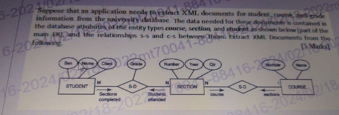  Suppose that an application needs to extract XMI, documents for student,