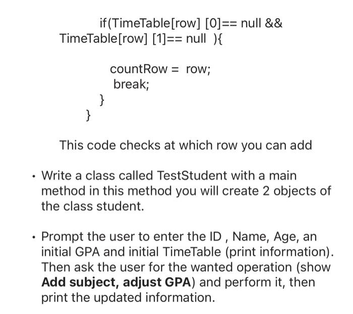 variables 1. ID as a String 2. Name as a String 3.