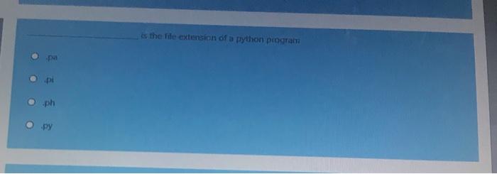  is the file extension of a python program & .pl .ph