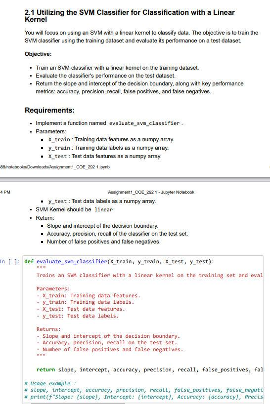  4 ((( Do it in python ))) 2.1 Utilizing the SVM