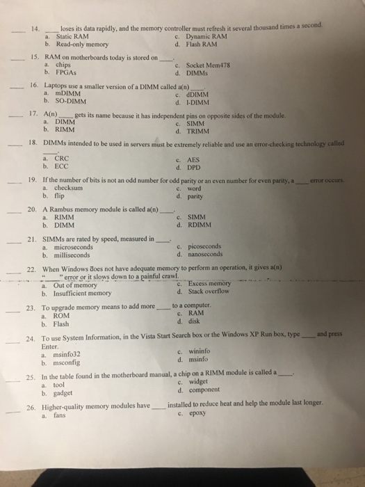  14.--loses its data rapidly, and the memory controller must refresh it