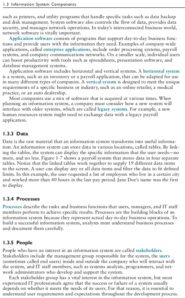 people, processes, and data that make up these systems. Describe what you